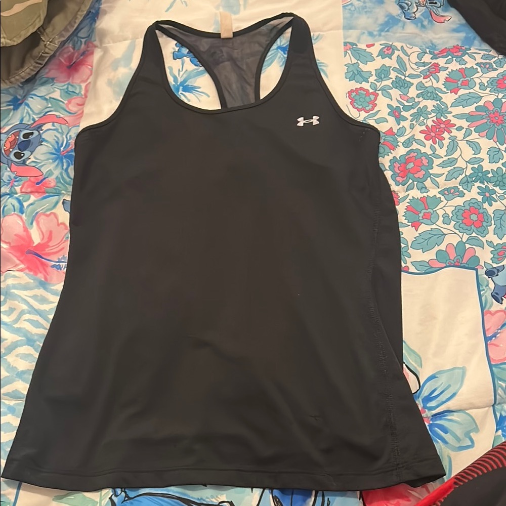 Under Armour Black Fitted Sleeveless Tank Top